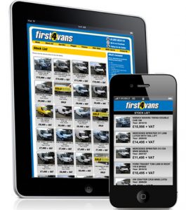 First 4 Vans website on mobile and tablet