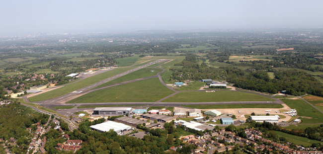 A bird's eye view of Biggin Hill airport